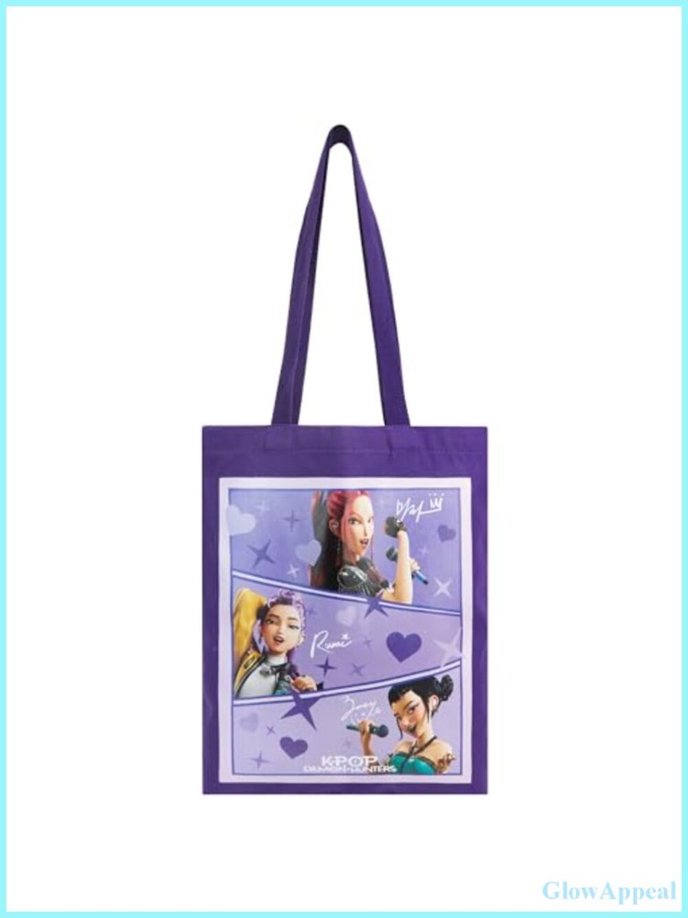 KPop Demon Hunters Tote Bag for Women Girls Lightweight Canvas Shoulder Bag